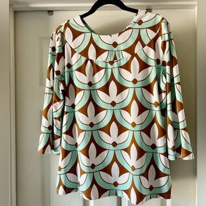 J. McLaughlin Brown and Mint Geometric Top